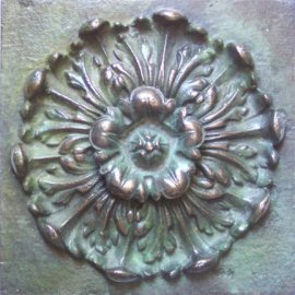 Bronze and Aluminum Tiles 66dblflower-V